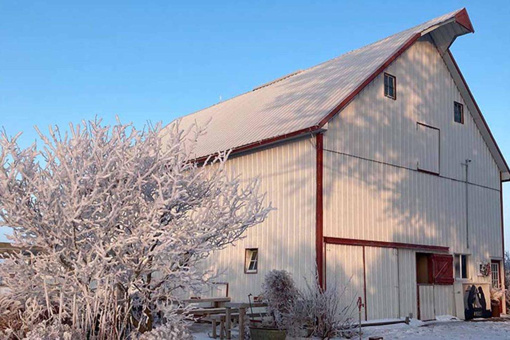 Barn in winter